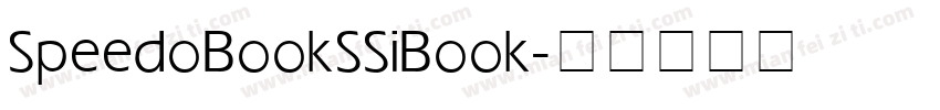 Speedo Book SSi Book字体转换